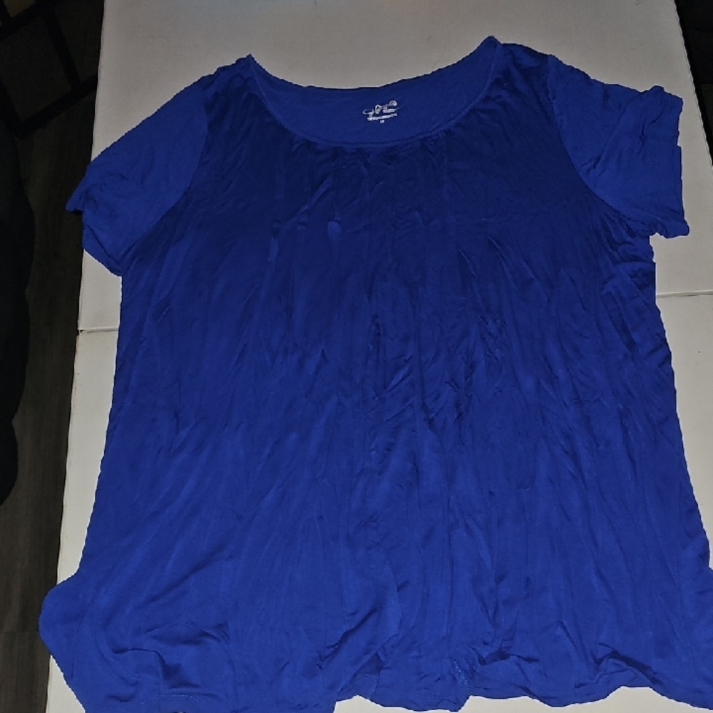 Jaclyn Smith Womens Blue Plys Sz Top. Sz 2X. Very Pretty Blue